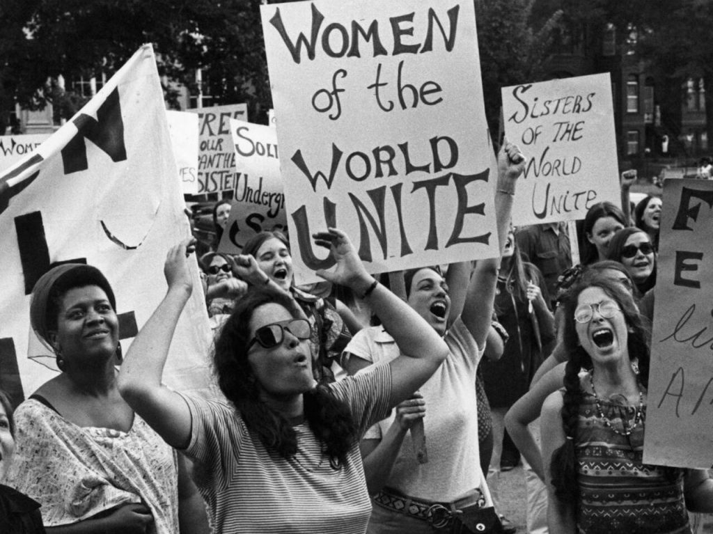 Des femmes manifestent pour l'égalité femmes hommes à Washington, le 26 août 1970